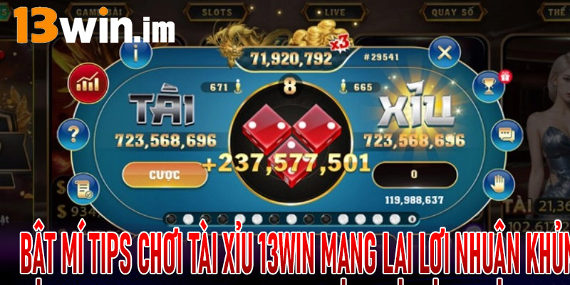 Bật mí tips chơi tài xỉu 13win mạng lại lợi nhuận khủng